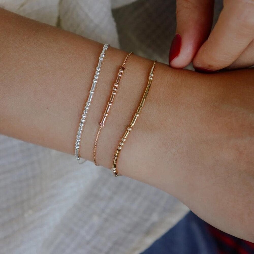 Silver Morse Code Bracelets For Women Adjustable … - image 5
